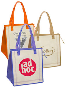 Tote Bags: Two Tone Aluminum Insulated Tote Bags